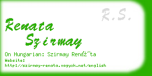 renata szirmay business card